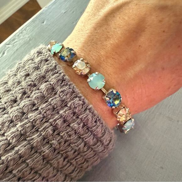 Sabika LIKE Silver Tone Tennis Bracelet - Picture 1 of 7